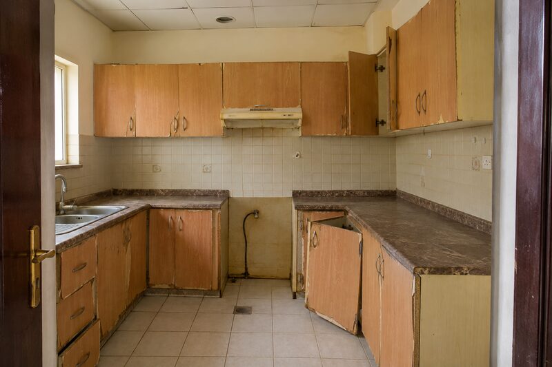 Kitchen Replacement in Al Ain before work by Reef Al Ghadeer